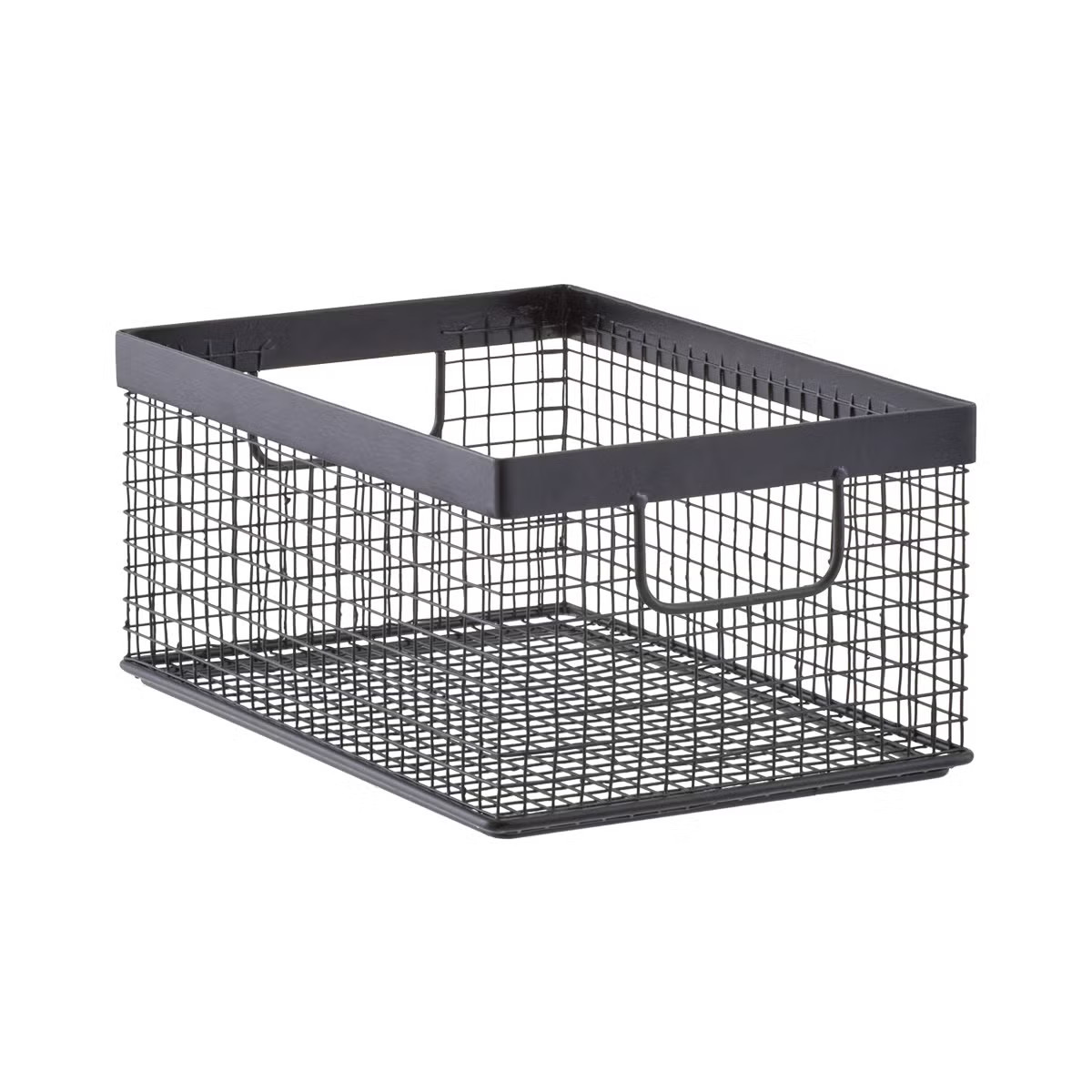 Design Ideas Black Wire Grid Storage Bins | The Container Store
