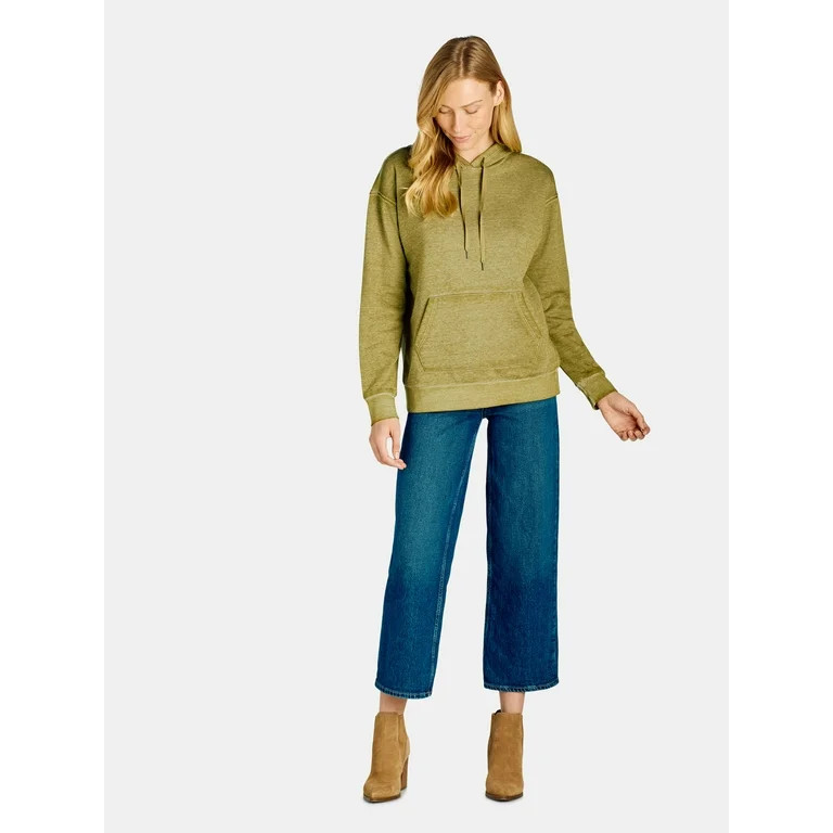 Time and Tru Women's Washed Hoodie, Sizes XS-XXL | Walmart (US)