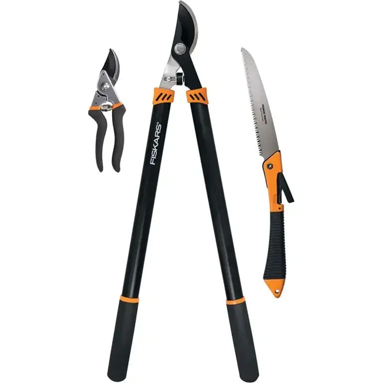 Fiskars Lopper, Pruner and Saw Garden Tool Set with Steel Blades and Contour Grips | Walmart (US)