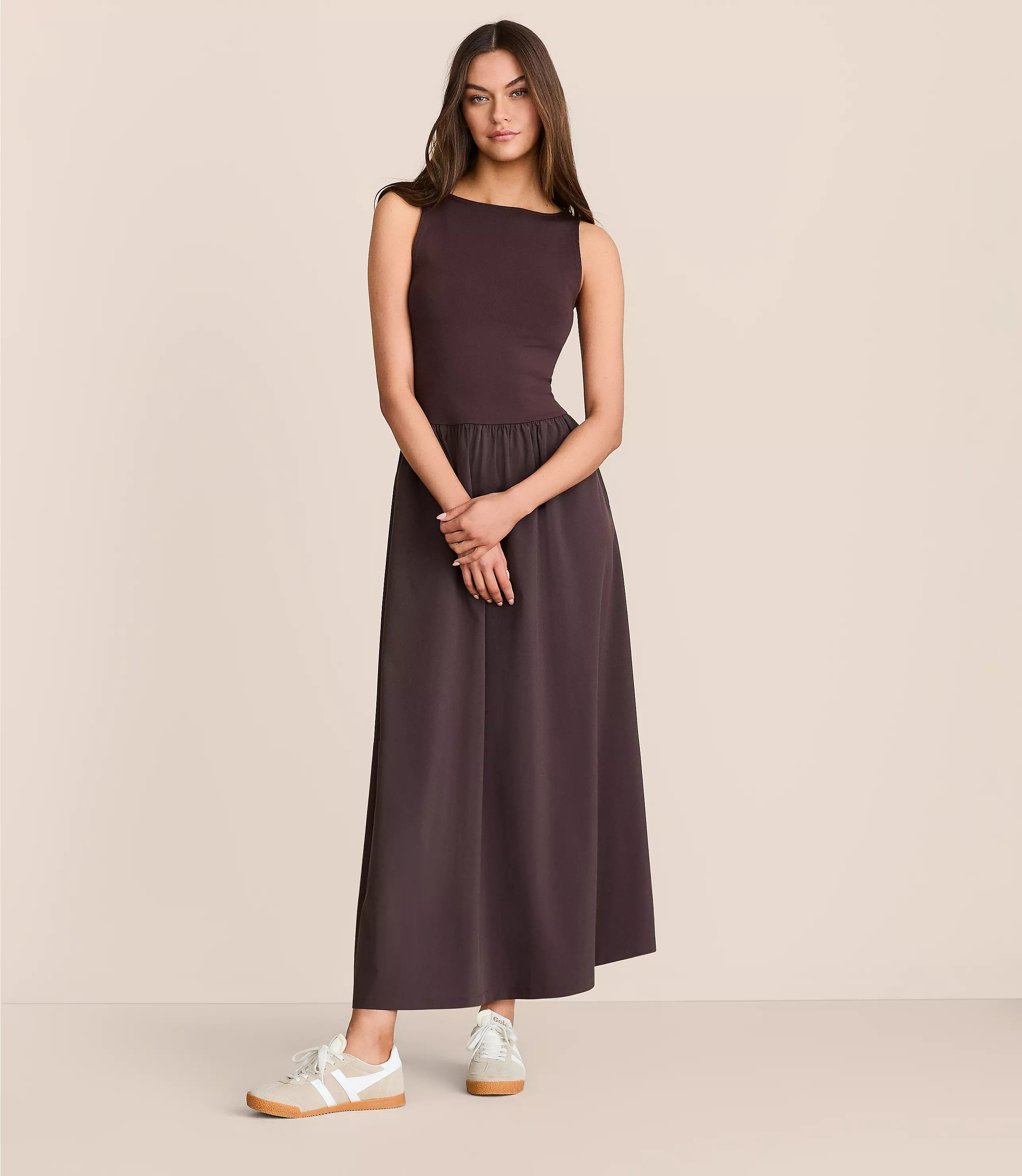 Lou & Grey Wanderweave Mixed Media Maxi Pocket Dress | LOFT