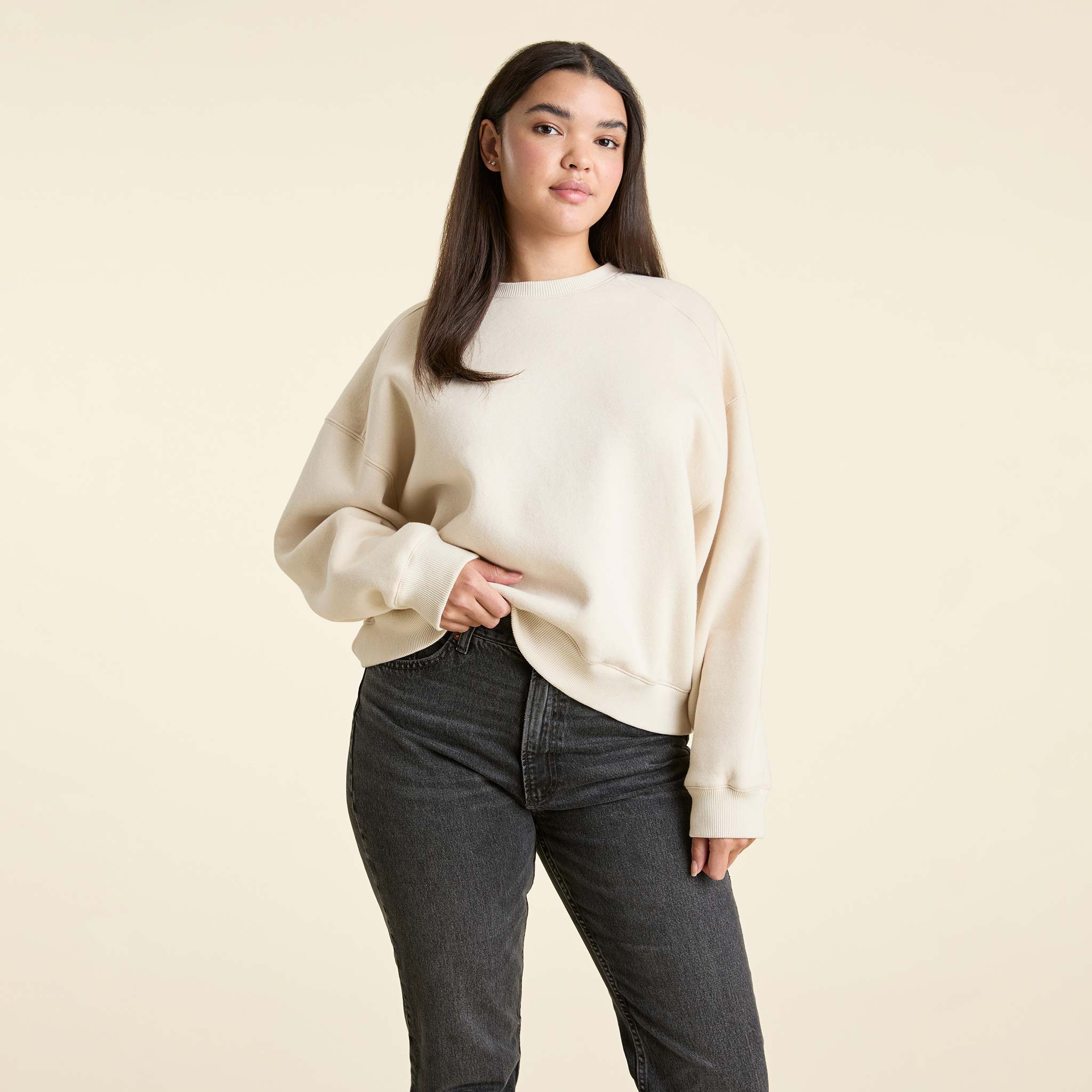 Classic Crewneck Sweatshirt | Bone - nuuds | nuuds