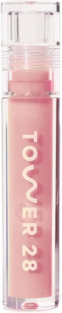 Tower 28 ShineOn Milky Lip Jelly, OAT, Non-Sticky Lip Gloss, Milky Peachy Pink Vegan Lip Gloss, M... | Amazon (US)