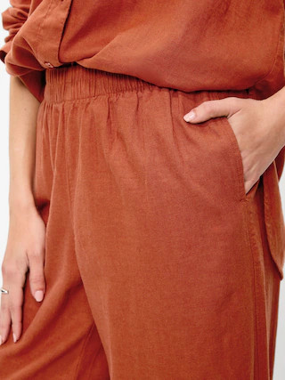 High-Waisted Linen-Blend Super Wide-Leg Pants | Old Navy (US)