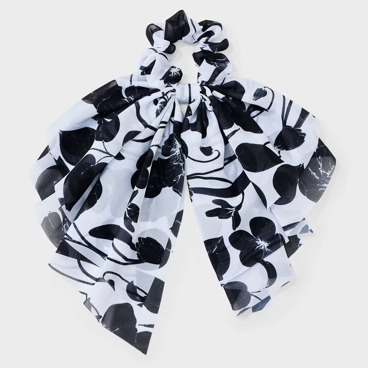 Floral Tail Bow Hair Twister - A New Day™ Black/White | Target