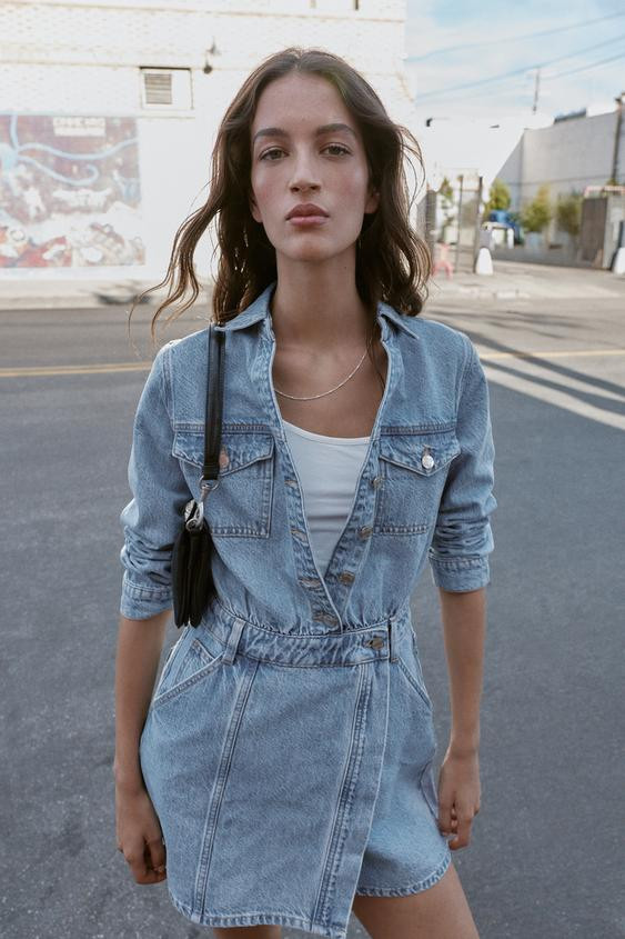 Z1975 SHORT DENIM DRESS | Zara US