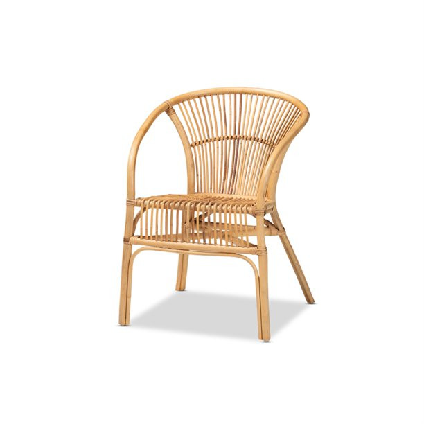 Baxton Studio Murai Modern Bohemian Natural Brown Rattan Dining Chair - Walmart.com | Walmart (US)