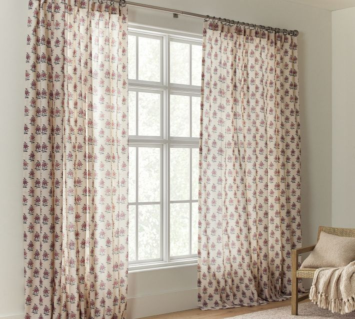 Arnica Bhotah Floral Curtain | Pottery Barn (US)
