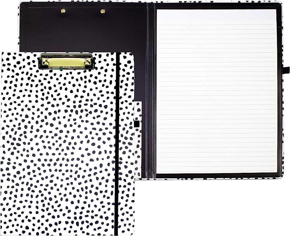Steel Mill & Co Cute Clipboard Folio with Refillable Lined Notepad and Interior Storage Pocket, B... | Amazon (US)