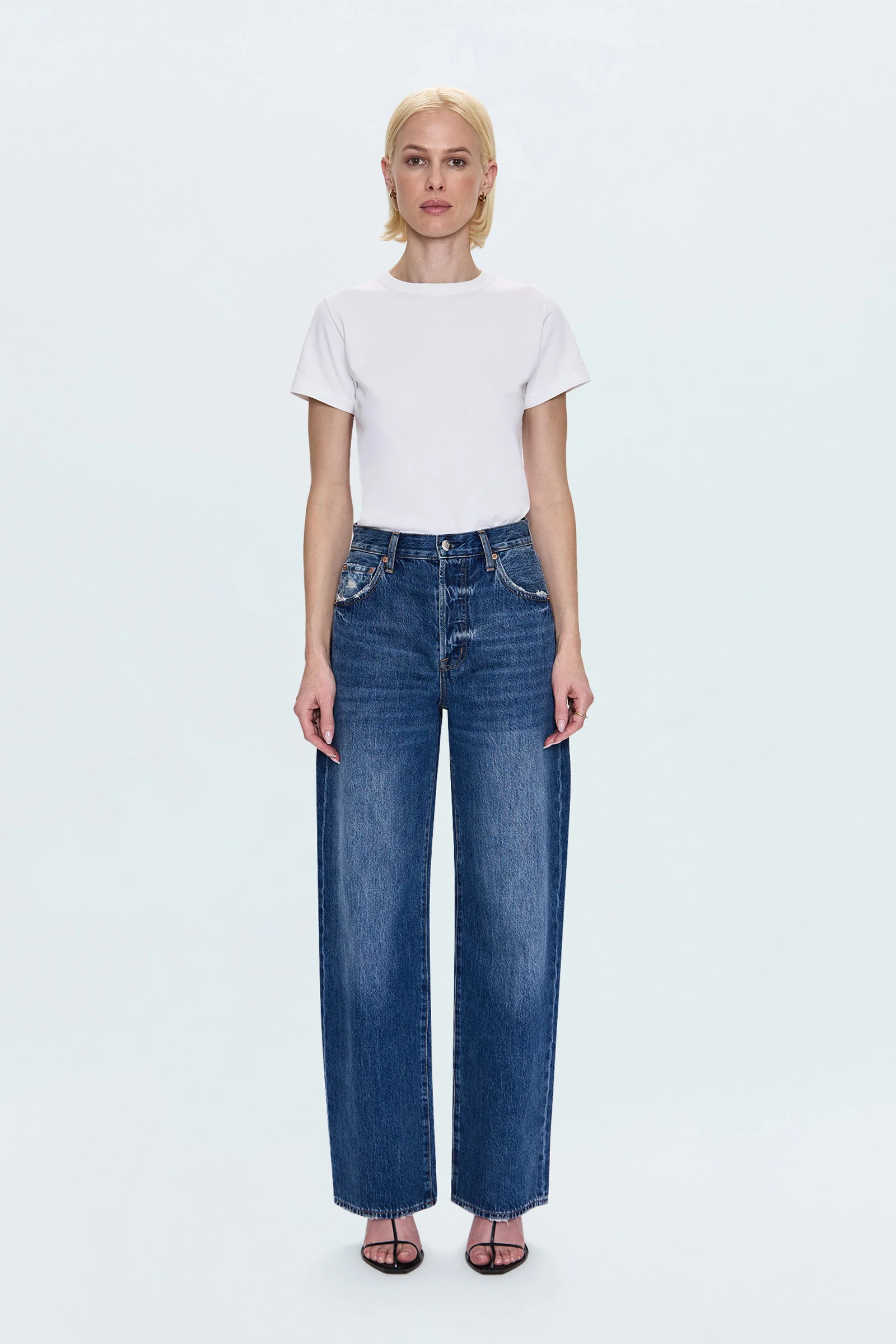 Tate High Rise Bowed Wide Leg Jean - Fulton | Pistola Denim