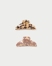 Koda Tortoiseshell/Check Clip Set | Loeffler Randall