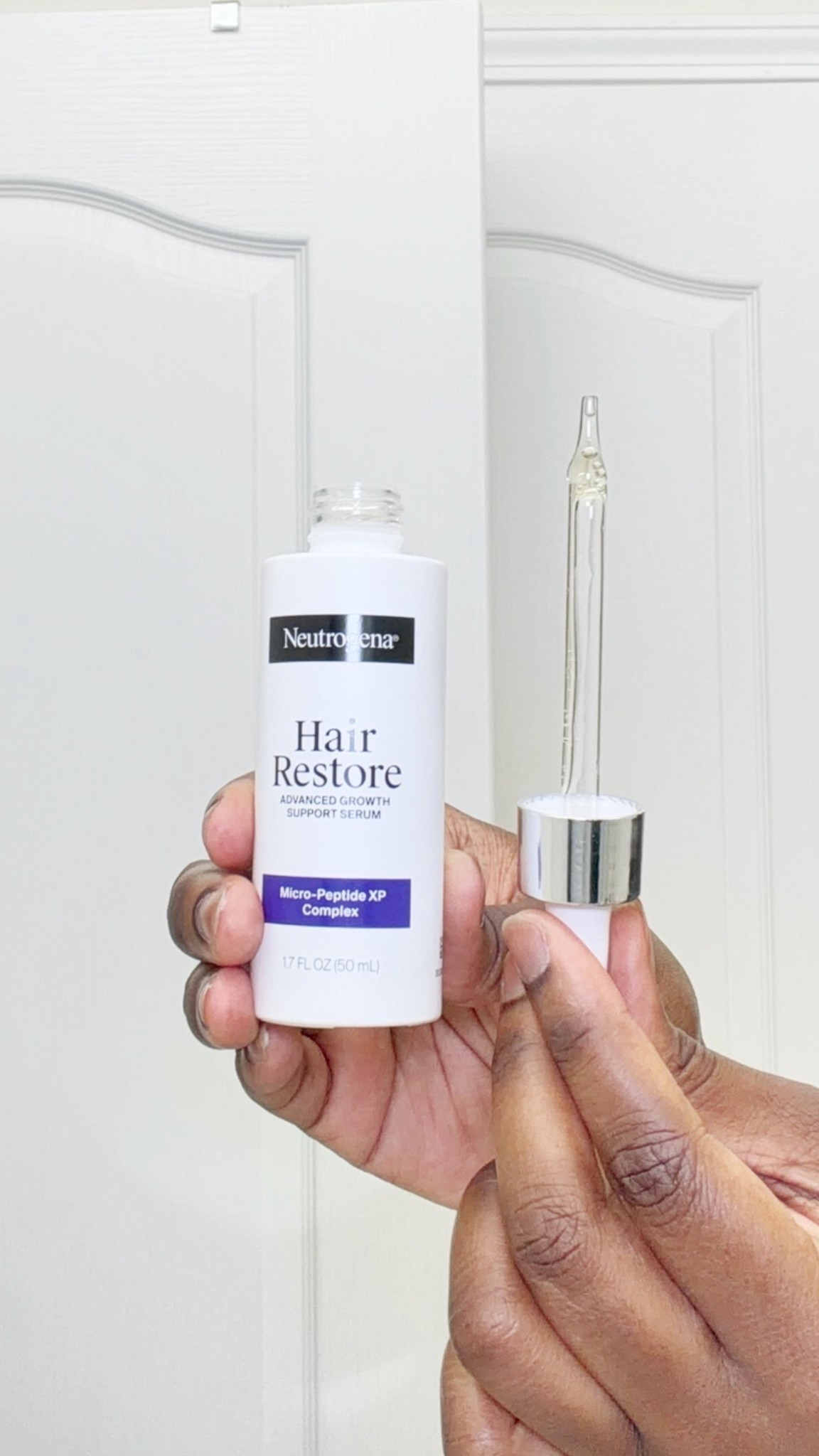 One of the scalp serums I’ve been using to help with hair fall along my hairline.
#relaxedhair #scalpcare