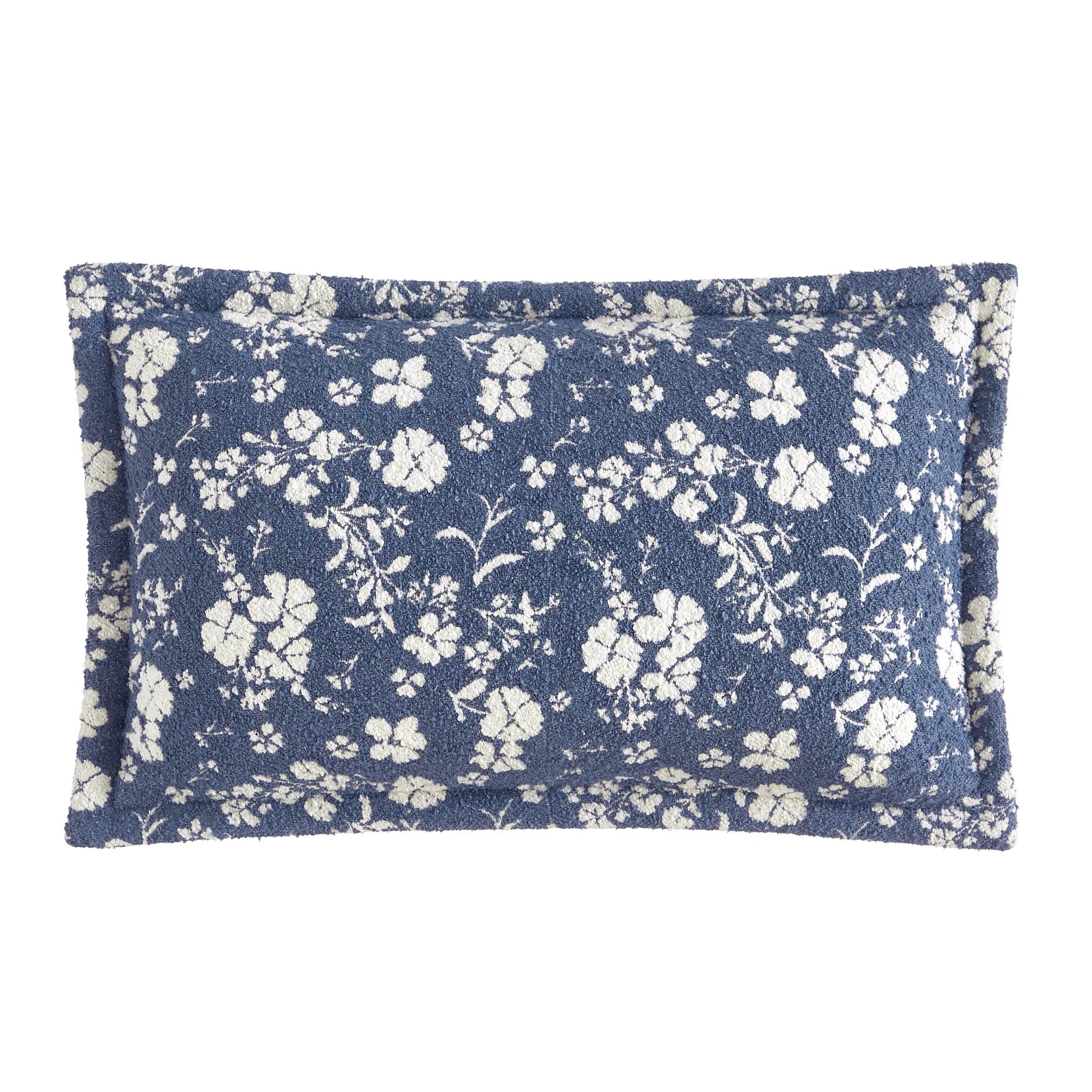The Pioneer Woman Blue Daisy Boucle Lumbar Decorative Pillow | Walmart (US)