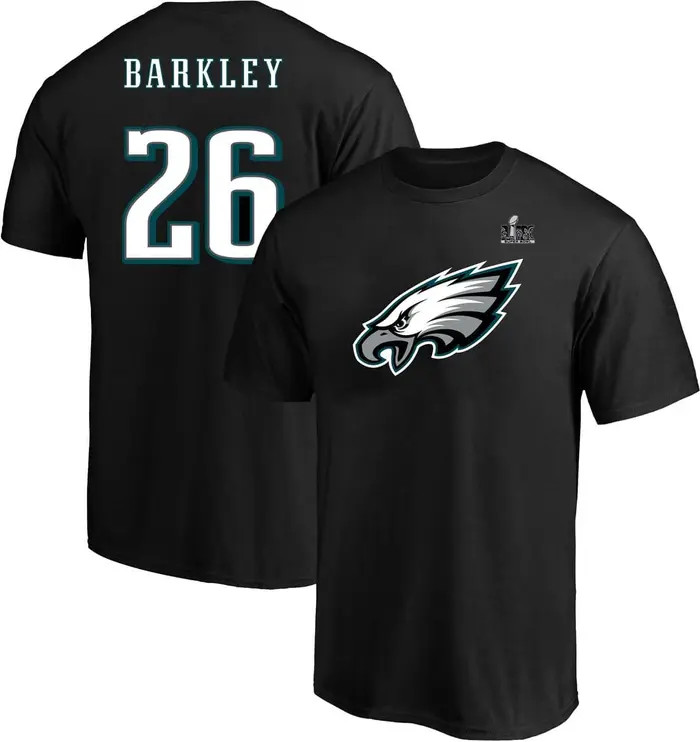Men's Fanatics Saquon Barkley Black Philadelphia Eagles Super Bowl LIX Big & Tall Player Name & N... | Nordstrom