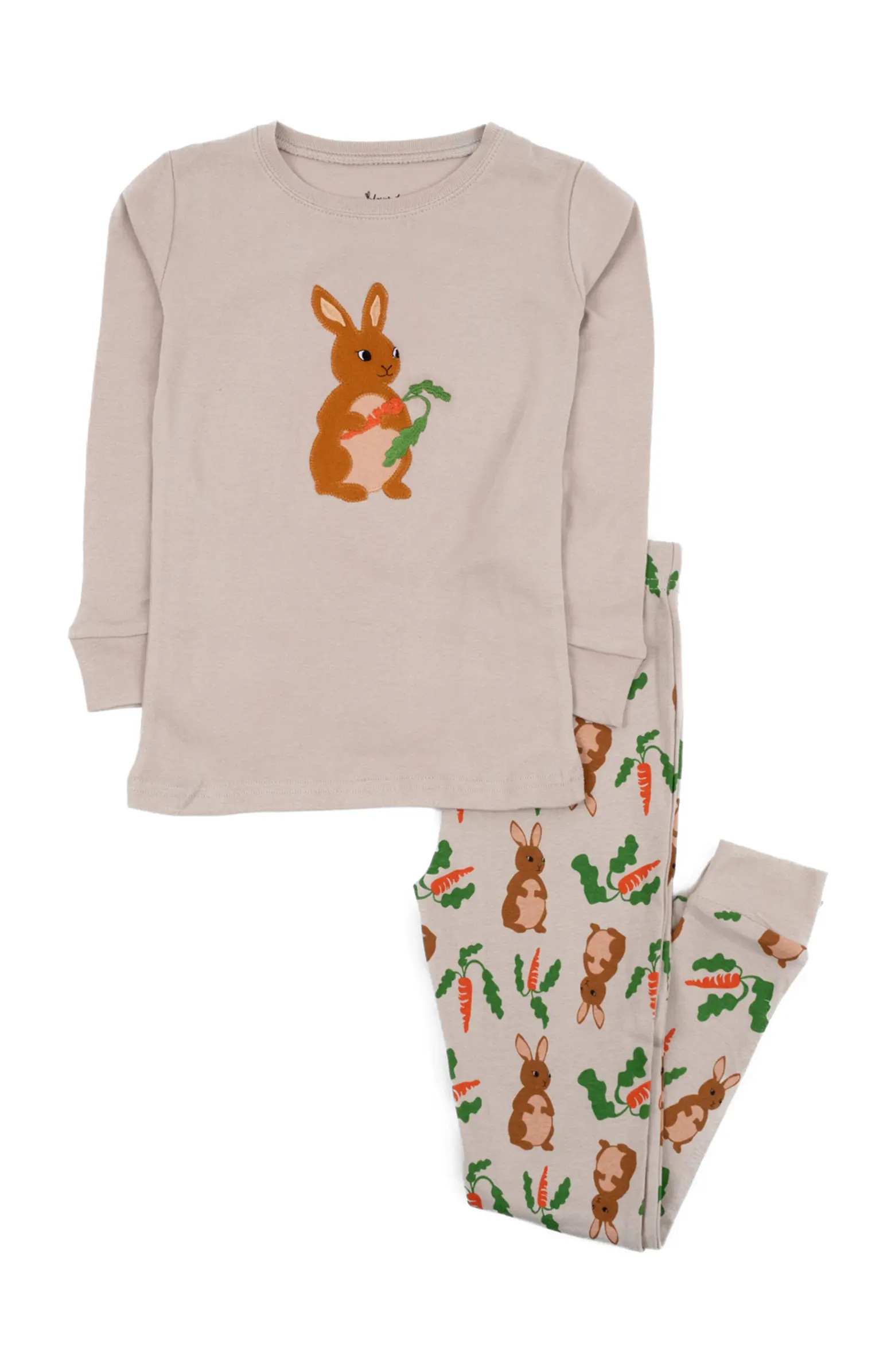 Kids Two-Piece Cotton Easter Matching Family Pajamas, Bunny Prints | Nordstrom
