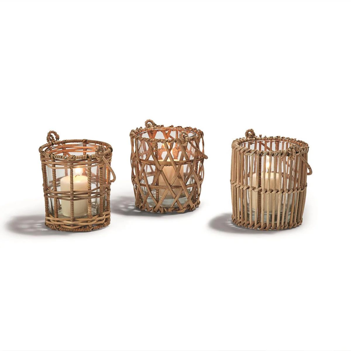 CANE WEAVE LANTERNS | Cooper at Home