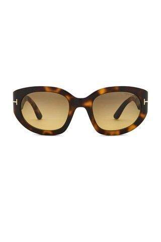 TOM FORD Rectangular Sunglasses in Brown | FWRD 