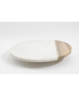Marble and Wood Lazy Susan | Macys (US)