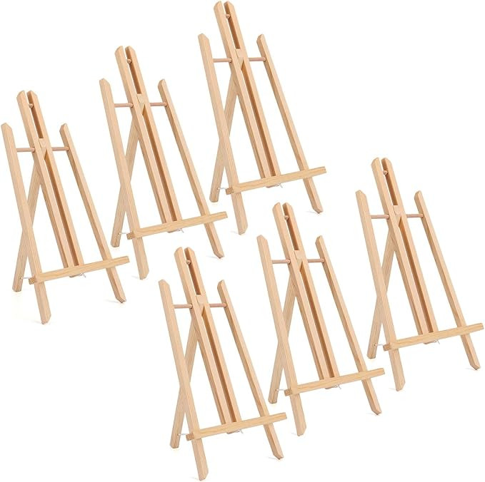 Tosnail 6 Pack 16" Art Easel Stand Tabletop Wooden Display Stand Photo Holder Display Stand for A... | Amazon (US)