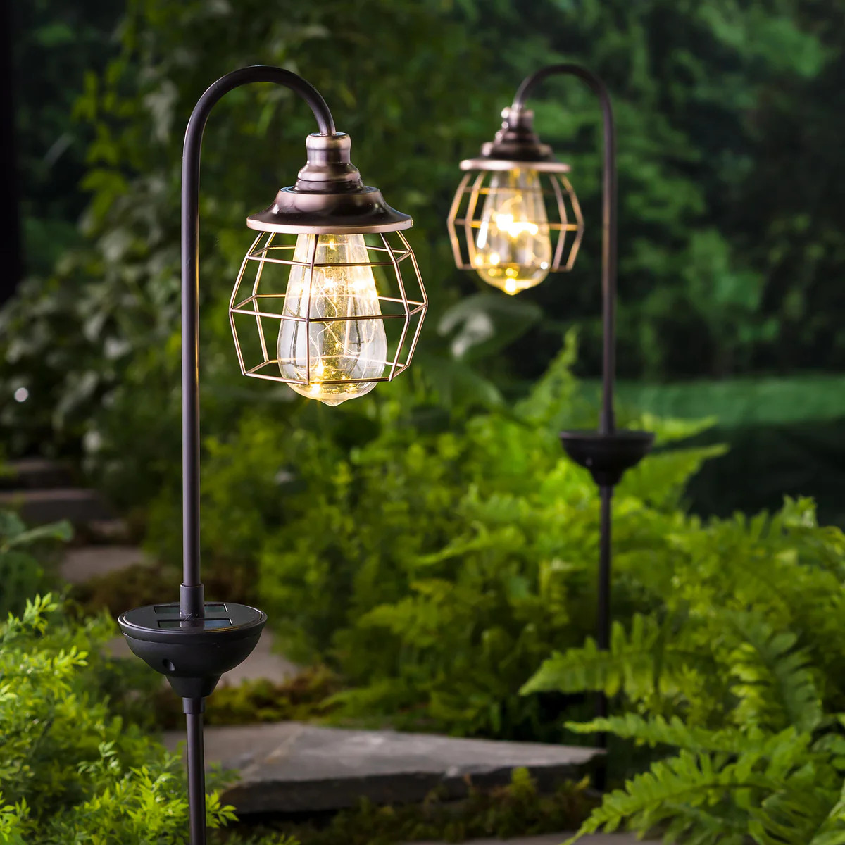 Solar Firefly Garden Pathway Lights, Set of 2 | Plow & Hearth