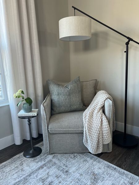 Quiet moments in the corner of my bedroom. 

Chair / slip covered chair / knit throw / floor lamp / cocktail stand / side table / bud vase / devotional books / floral stems / pillow covers / pillow / magnolia rug / Millie rug / Target furniture/ bedroom furniture/ neutral decor 

#LTKfindsunder50 #LTKfindsunder100 #LTKhome
