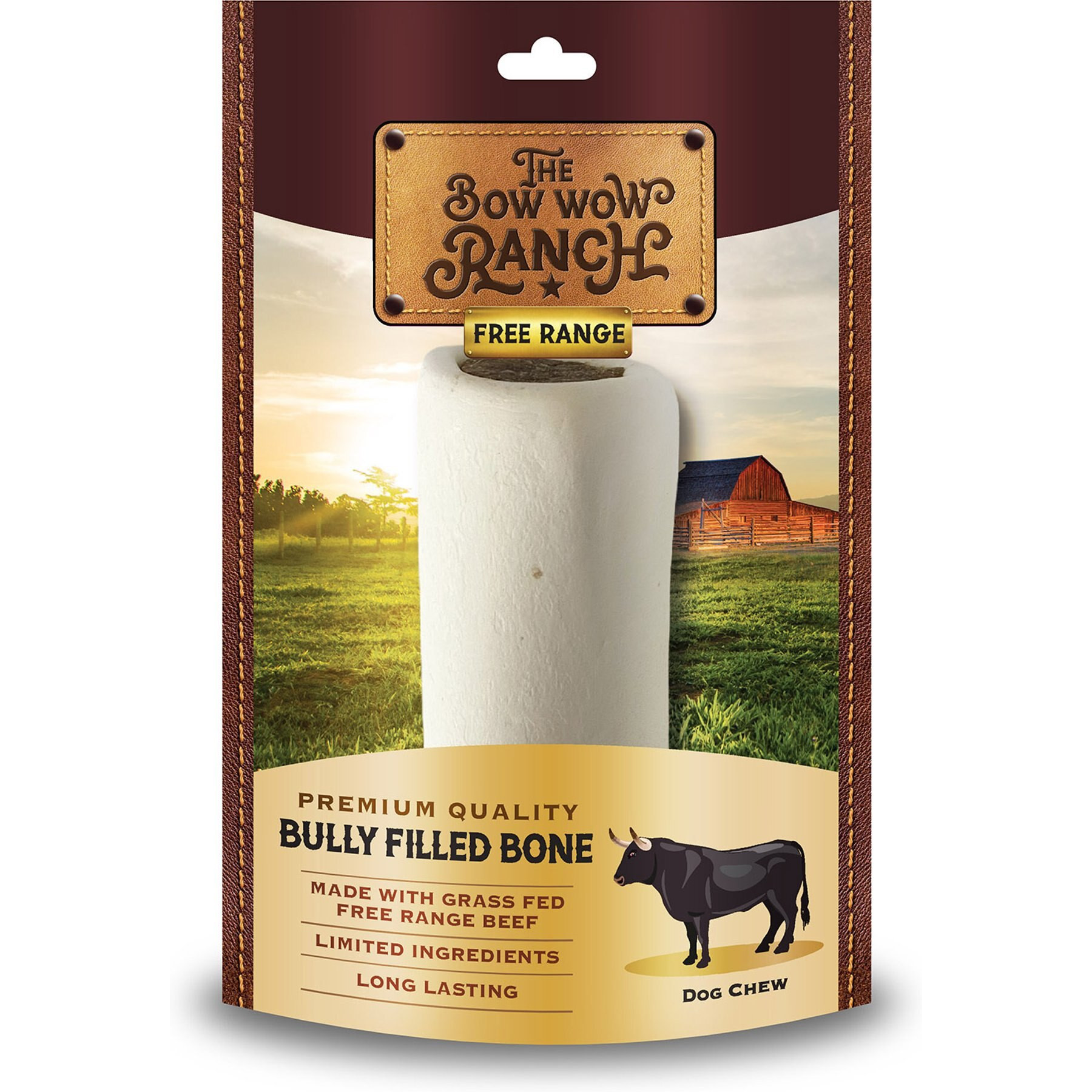 Bow Wow Ranch Bully Filled Dog Bone, 9.2-oz bag | Chewy