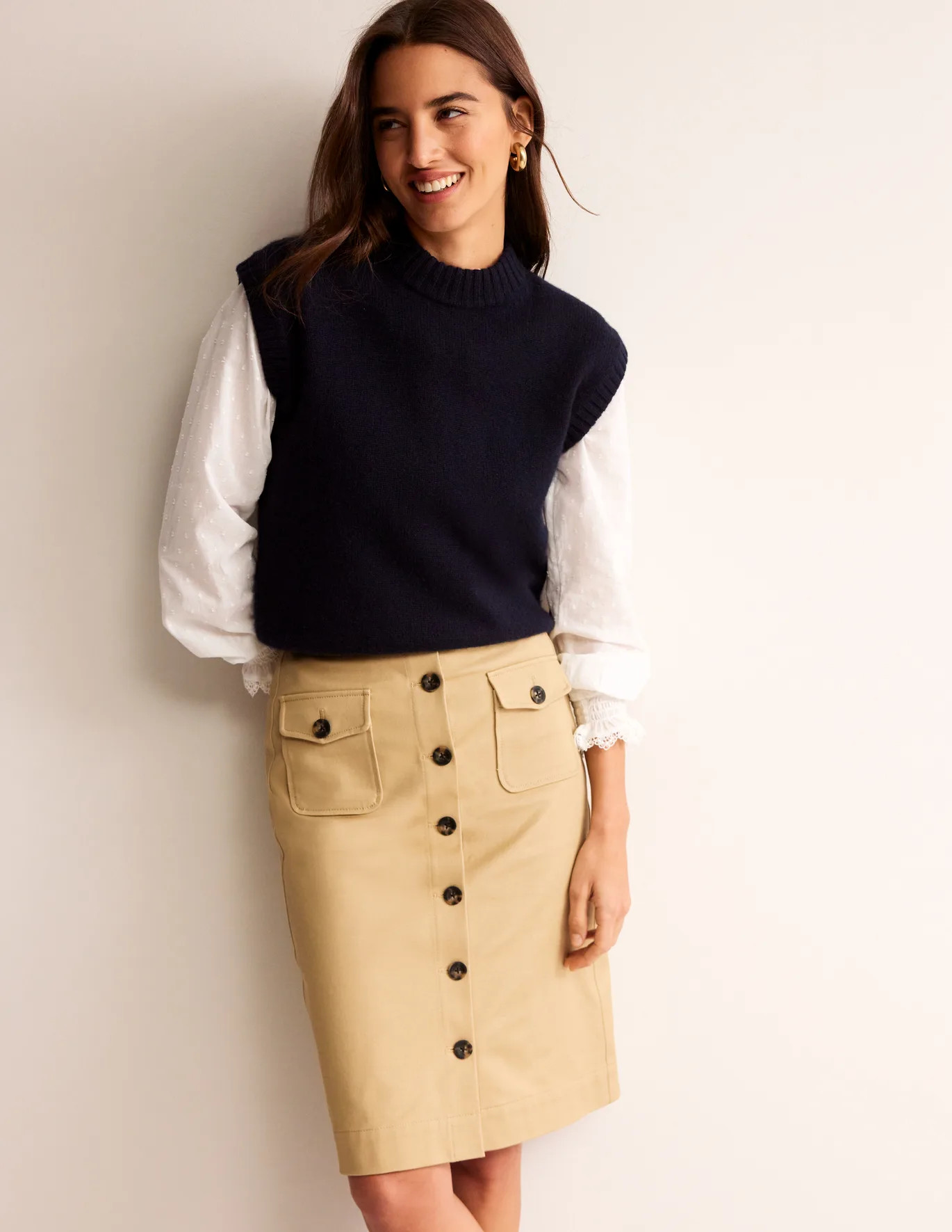 Utility Pocket Midi Skirt | Boden (US)