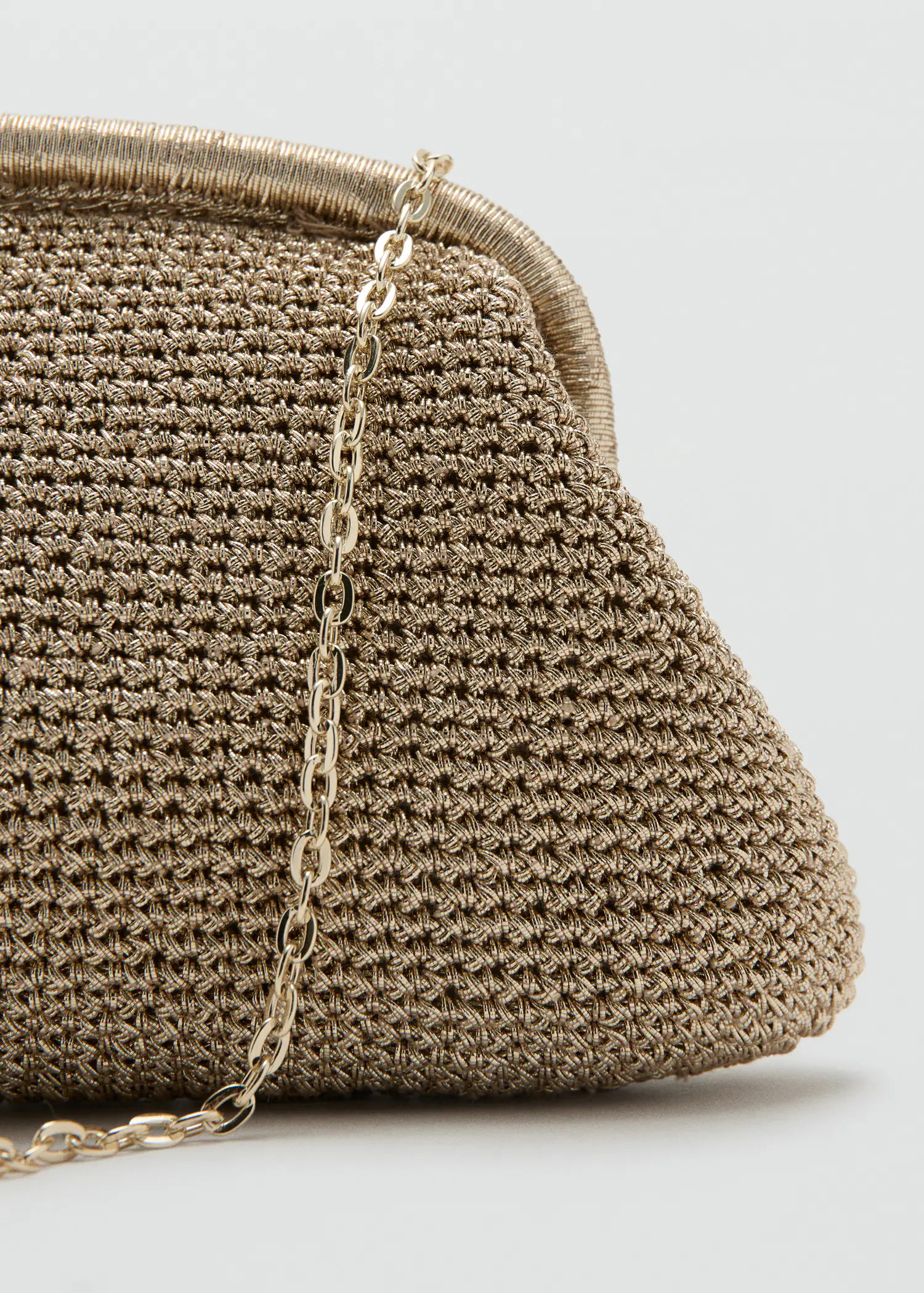 Lurex clutch bag | MANGO (UK)