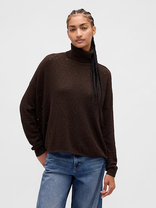 Oversized Pointelle Turtleneck | Gap (CA)