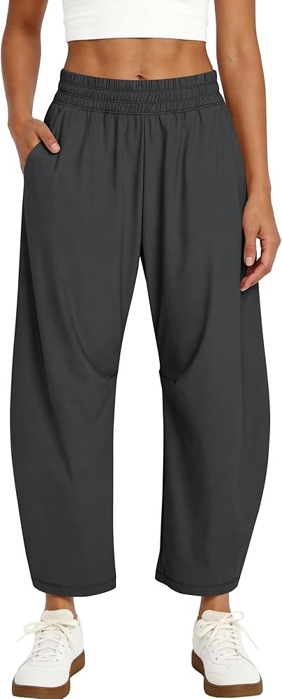 Caracilia Womens Barrel Wide Leg Hiking Pants High Waisted Baggy Summer Quick Dry Athletic Trouse... | Amazon (US)