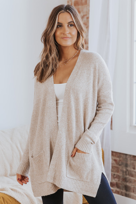 Ultimate Catch Waffle Knit Pocket Cardigan - Oatmeal | Magnolia Boutique