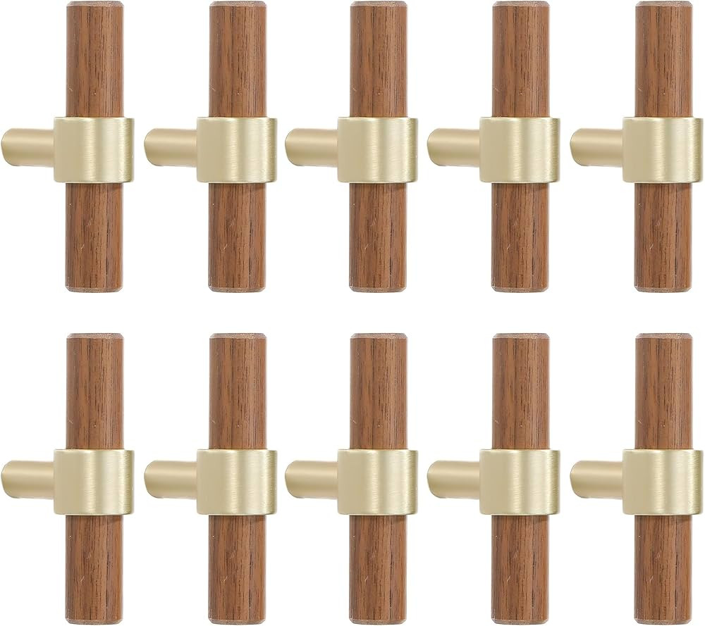 10 Pack Zinc Alloy Black Walnut Kitchen Pulls Cabinets Furniture Pull for Dresser Wardrobe Cupboa... | Amazon (US)
