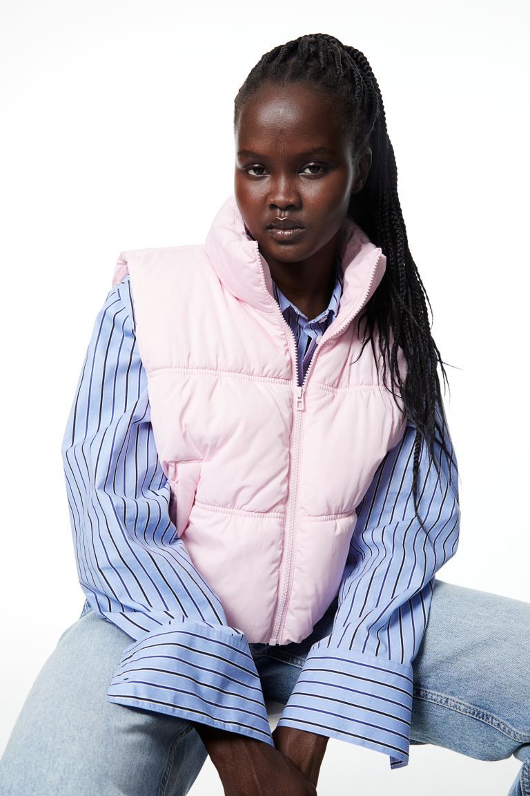Puffer Vest - Light pink - Ladies | H&M US | H&M (US + CA)