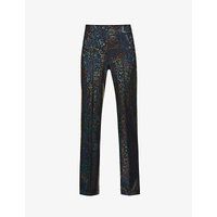 Lissi shimmer high-rise stretch-woven trousers | Selfridges