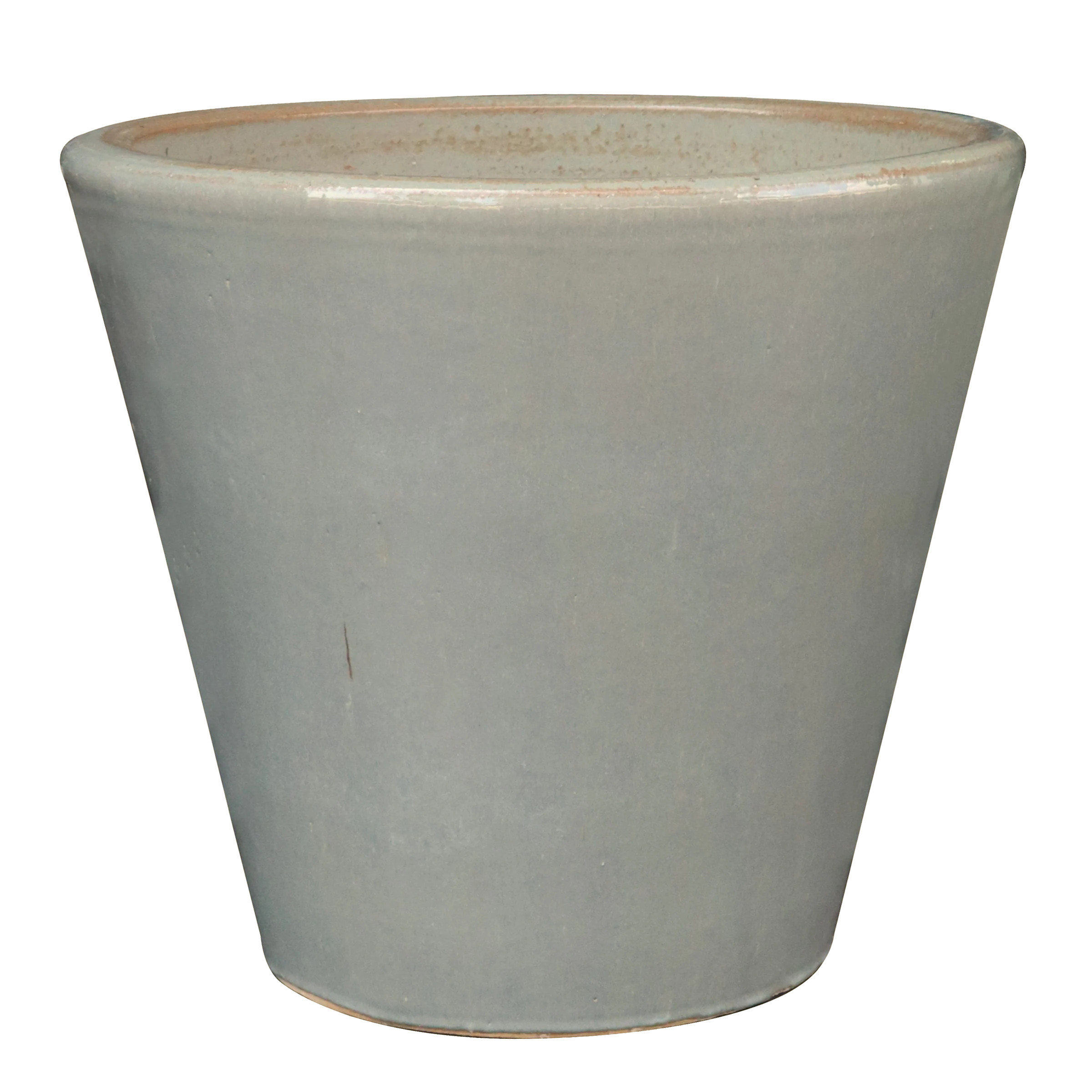 allen + roth Round 11.8-in W x 11.8-in L x 12.9-in H Amazing Grey Glazed ceramic Indoor/Outdoor Planter Large in Gray | GO2025-101 | Lowe's