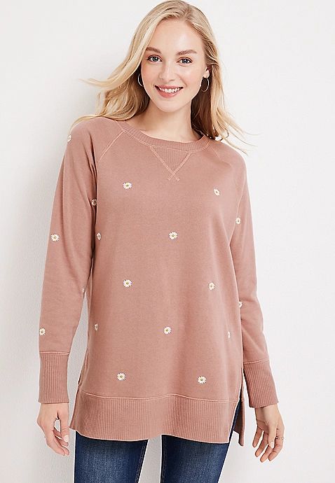 Willowsoft Daisy Fleece Sweatshirt | Maurices