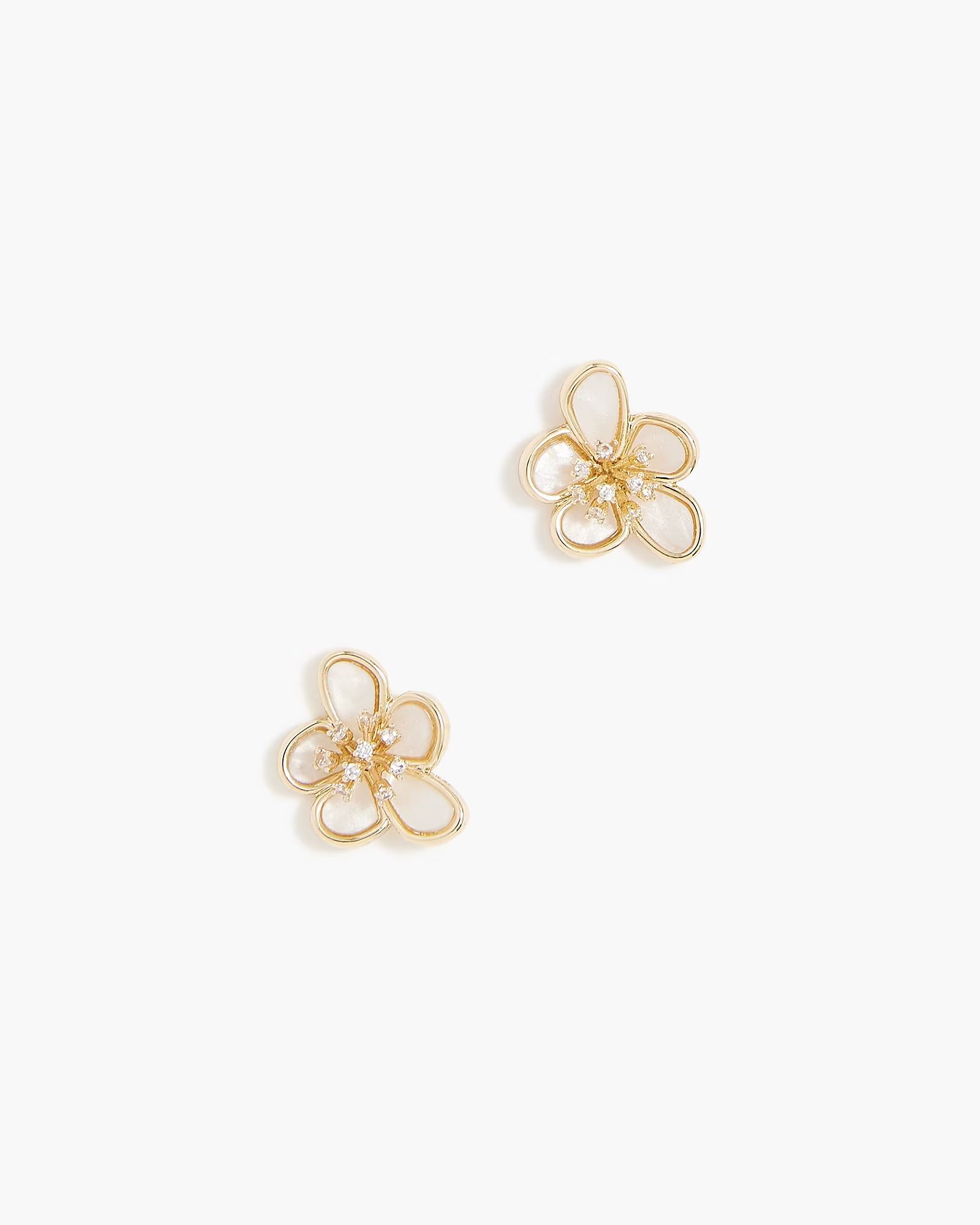 Flower mother-of-pearl stud earrings | J.Crew Factory