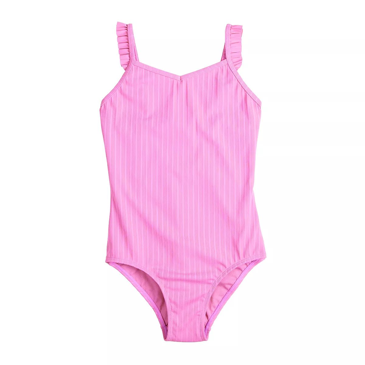 Girls 4-18 Breaking Waves Ruffle Strap One-Piece Swimsuit in Regular & Plus Size | Kohl's