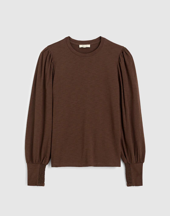 Smocked Long-Sleeve Top | Madewell | Madewell
