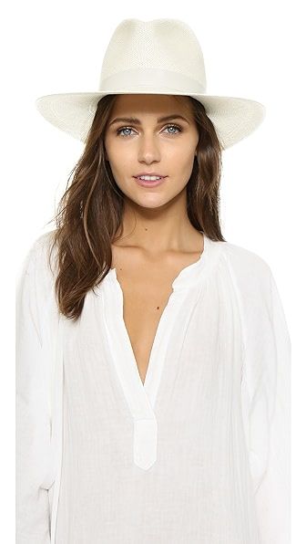 Janessa Leone Aisley Short Brimmed Panama Hat - Bleach | Shopbop