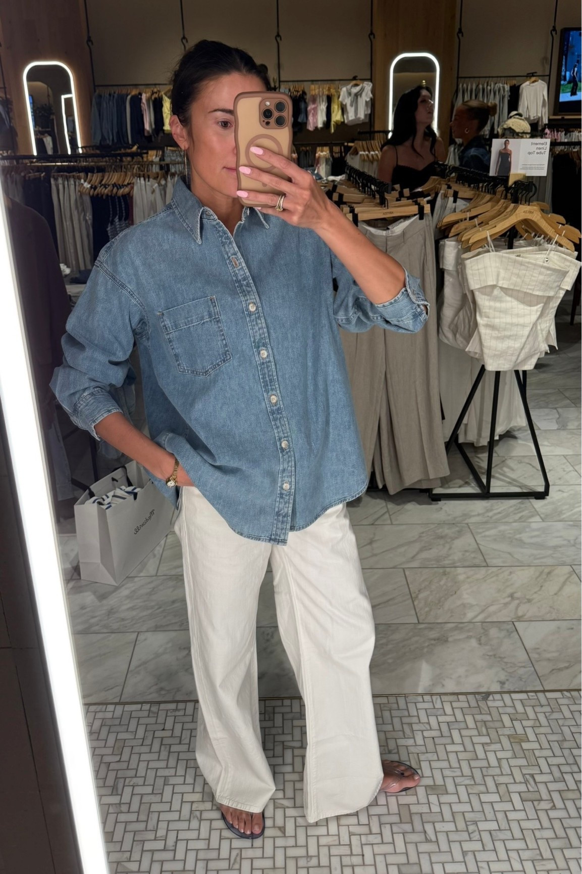 My fave denim shirt on sale @Aritzia for members!! 

Aritzia sale, summer outfit, casual outfit

#LTKootd #LTKOver40 #LTKSaleAlert