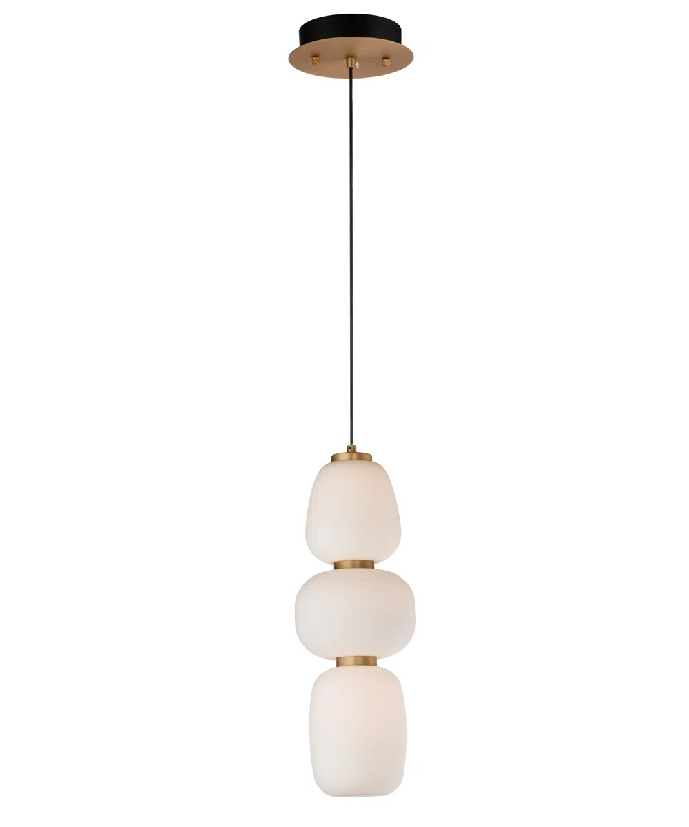 Kace 1 - Light Black/Gold LED Unique/Statement Pendant | Wayfair North America