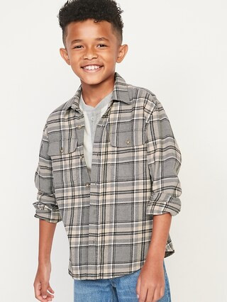 Plaid Flannel Utility Pocket Shirt for Boys | Old Navy (US)