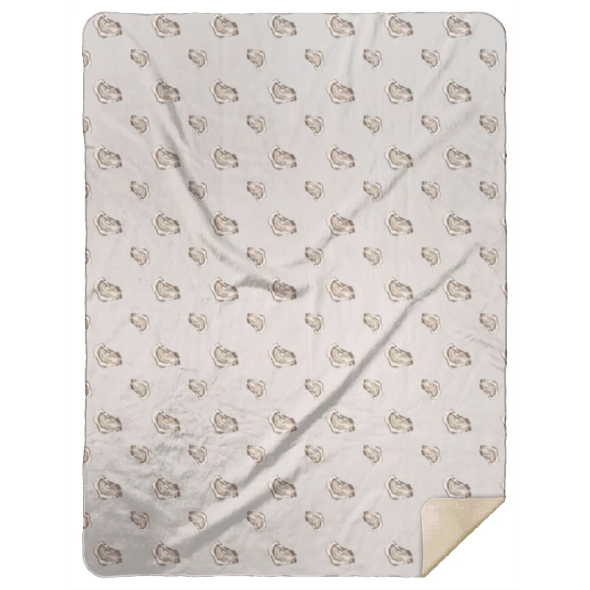 Oyster Plush Throw Blanket 60x80 | Little Hometown