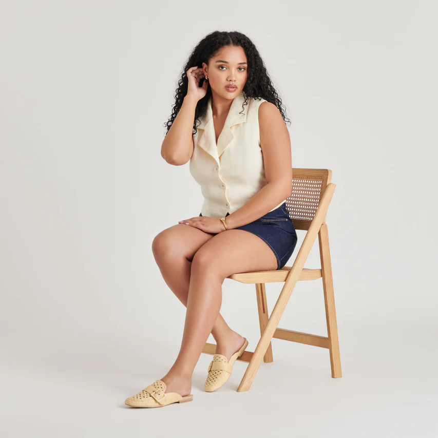 SIANNA FLATS NATURAL RAFFIA | DolceVita.com