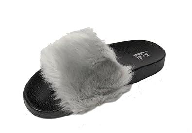 Kali Footwear Women's Flip Flop Faux Fur Soft Slide Flat Slipper Limit | Amazon (US)