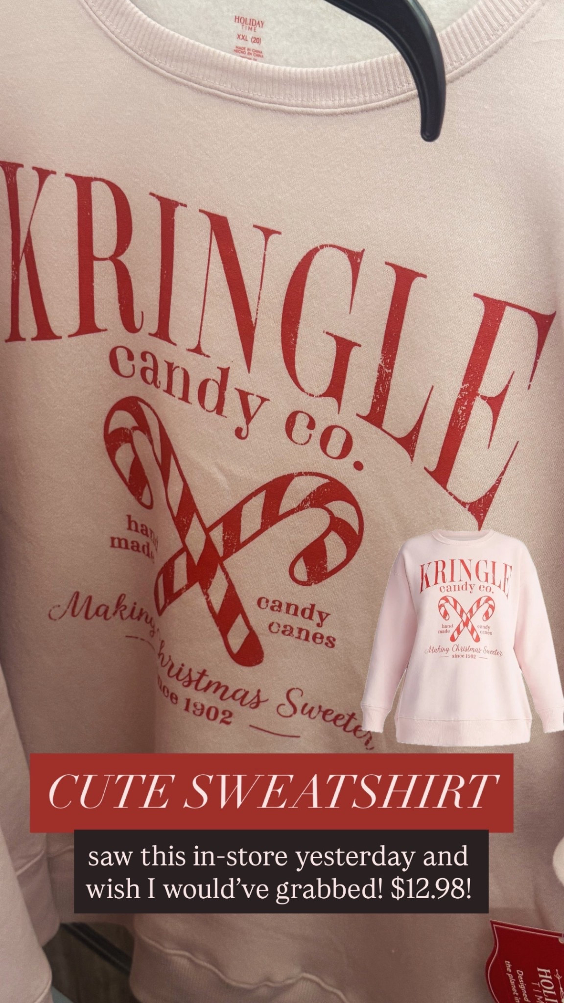 Cutest holiday sweatshirt!! ❤️

I would probably grab an XL for myself to wear with leggings!! 

Only $12.98 

#HolidayStyle #Walmart #WalmartFashion #Holidayoutfit #CasualStyle #CasualOutfitIdea 

#LTKFindsUnder50 #LTKHoliday #LTKOver40