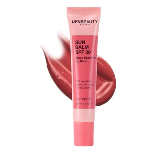 INNBEAUTY Project Sun Balm Mineral SPF 30 Lip Balm with Tint, Rosy Brown Shade, 0.6 OZ (17ml) | Amazon (US)