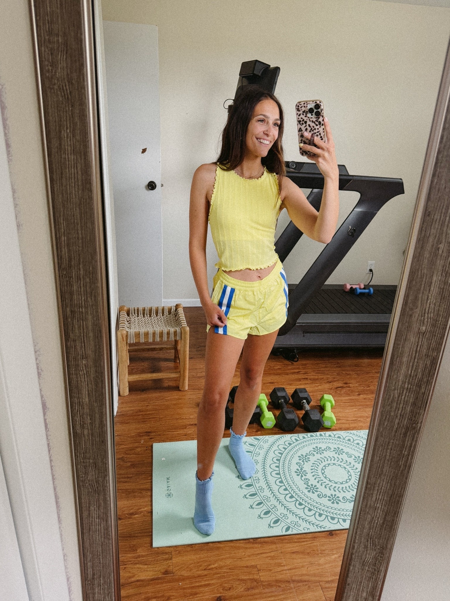 Xs bottoms (in between size down) 
Small top

#LTKfitnessgoals #LTKActive #LTKootd