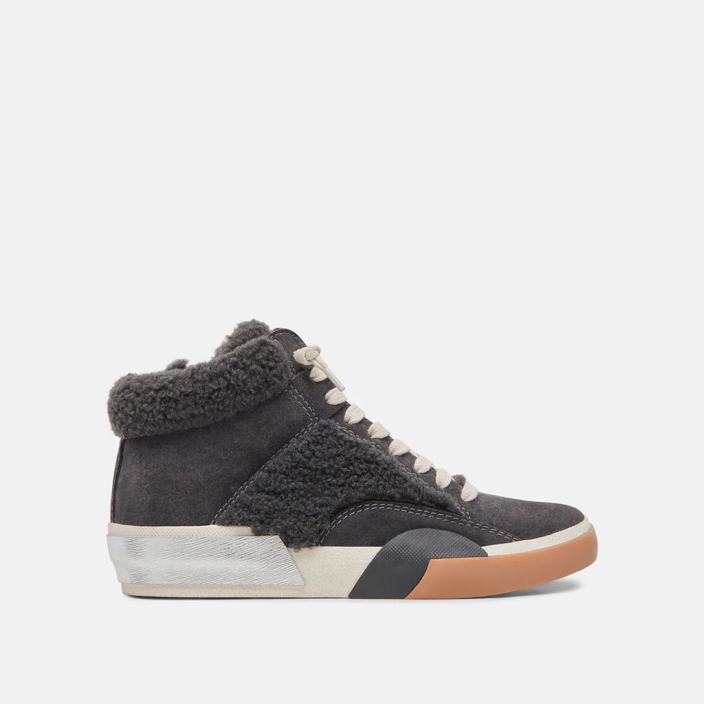 ZILVIA PLUSH SNEAKERS ANTHRACITE SUEDE | DolceVita.com