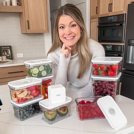 These vacuum sealed containers keep produce fresh up to 5 times longer. The main set of 4 comes with a small, rechargeable vacuum sealer that sucks allllllll the air out of the containers. It keeps berries fresh probably twice as long and it can even keep sliced avocado or sliced apples for 2+ days! 

amazon finds, amazon kitchen, kitchen hacks, kitchen favorites, food storage, food organization, kitchen organization 

#LTKfindsunder100 #LTKhome